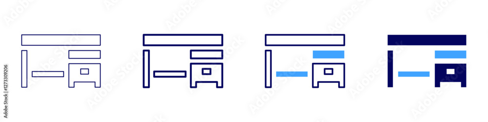 Office printing service icon in 4 different styles. Thin Line, Line, Bold Line, Duotone. Duotone style. Editable stroke Office printing service icon in 4 different styles. Thin Line, Line, Bold Line, Duotone. Duotone style. Editable stroke