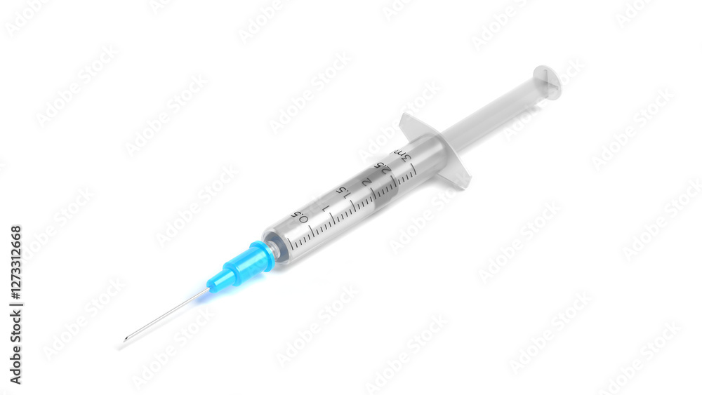 Syringe isolated on white background. 3d illustration. Syringe isolated on white background. 3d illustration.