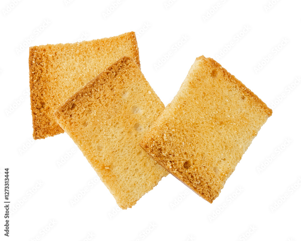 Fototapeta premium Sweet dry cake isolated on transparent background