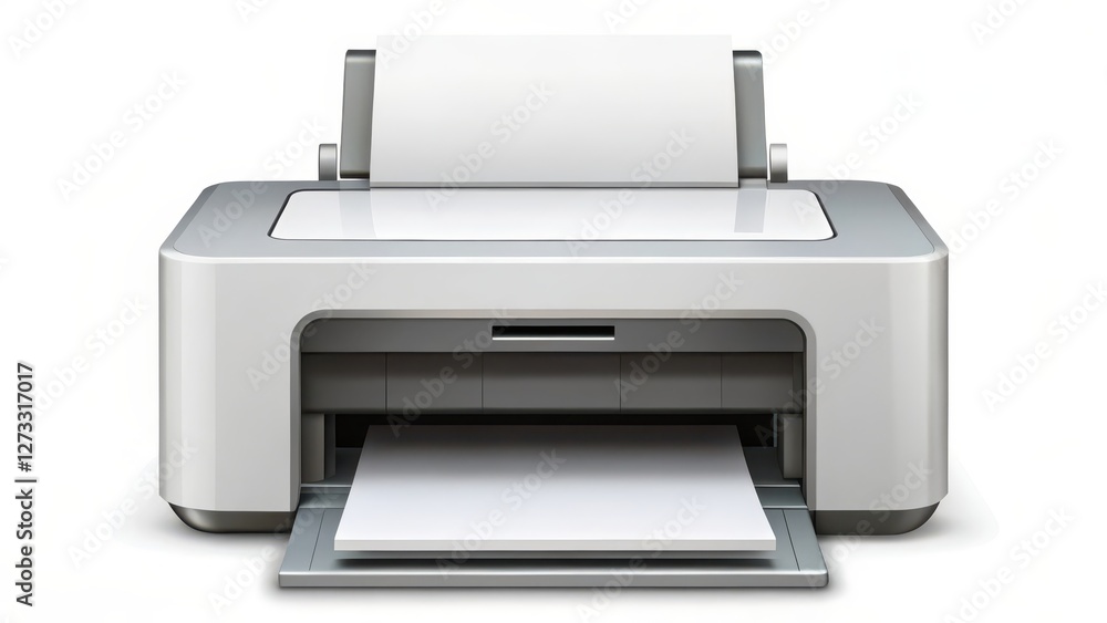 Compact Printer on White Background Compact Printer on White Background