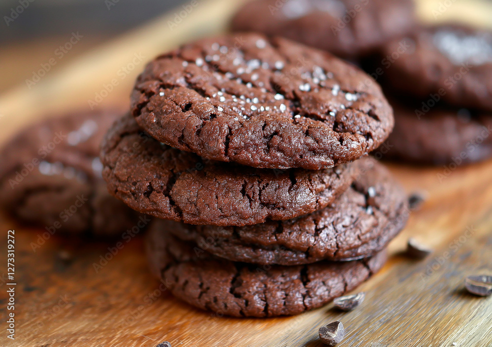 food photography French sweet cocoa cookies, color 2025 food photography French sweet cocoa cookies, color 2025
