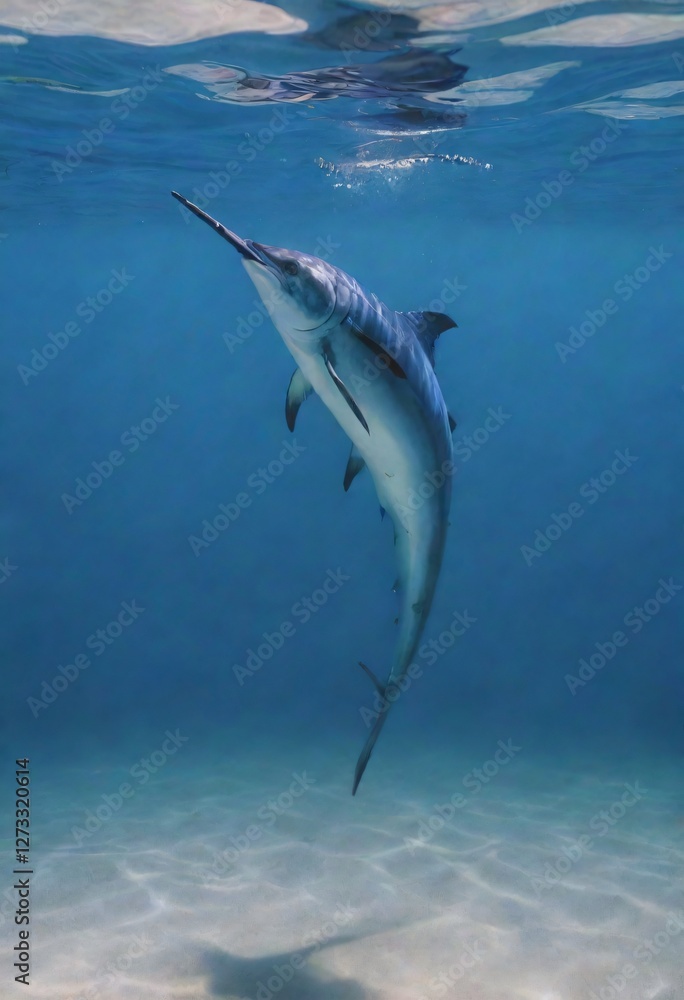Fototapeta premium great blue shark in the sea
