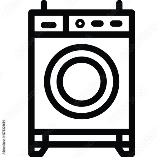Washing machine vector icon