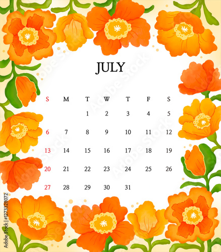 Watercolor, flower, pastel, background, detail, winter, spring, calendar, four seasons, illustration, summer, fall, calendar illustration