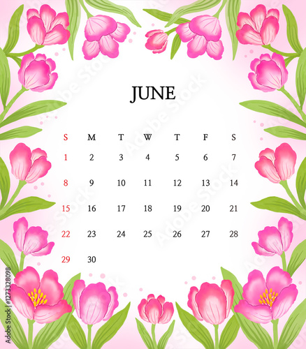 Watercolor, flower, pastel, background, detail, winter, spring, calendar, four seasons, illustration, summer, fall, calendar illustration