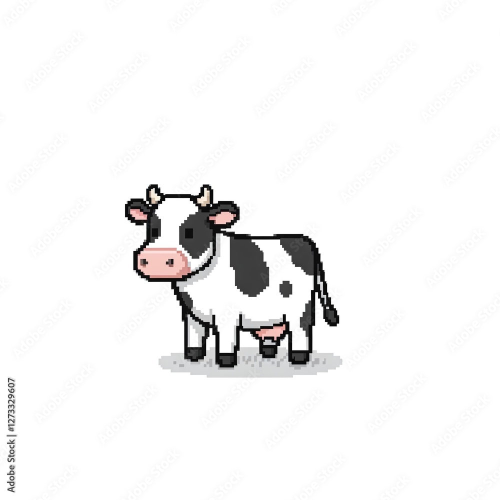 Pixel art minimalist cow Pixel art minimalist cow