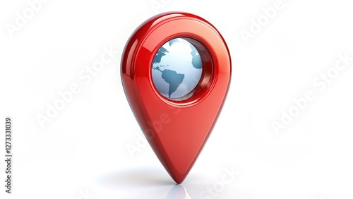 Red Globe Locator Icon Free Download Red Globe Locator Icon - GFXLoad