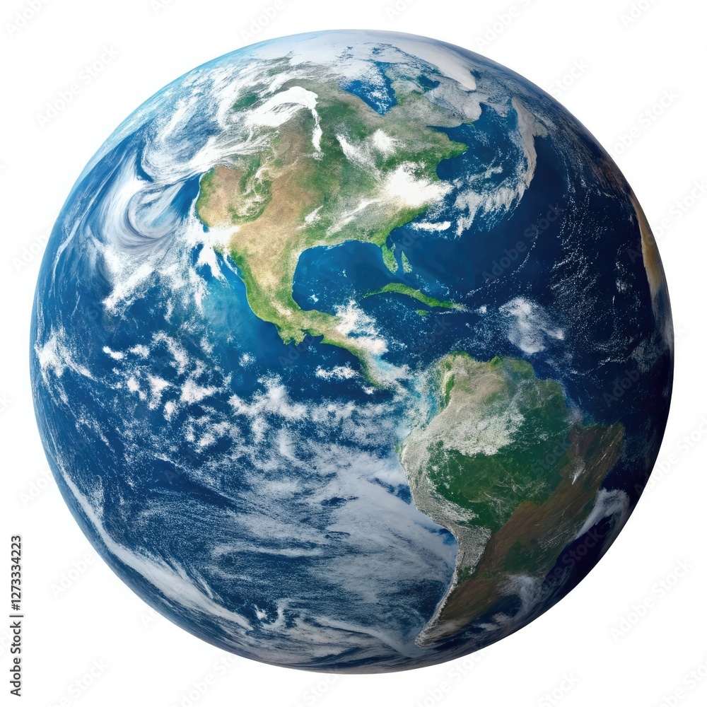 Fototapeta premium earth globe on white background