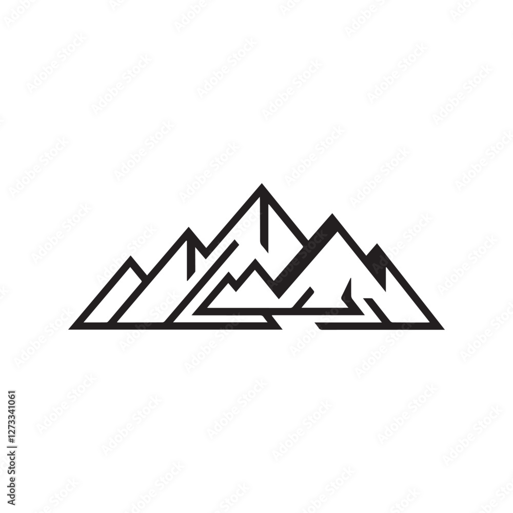 Vector Design Mountain Icon Style Vector Design Mountain Icon Style