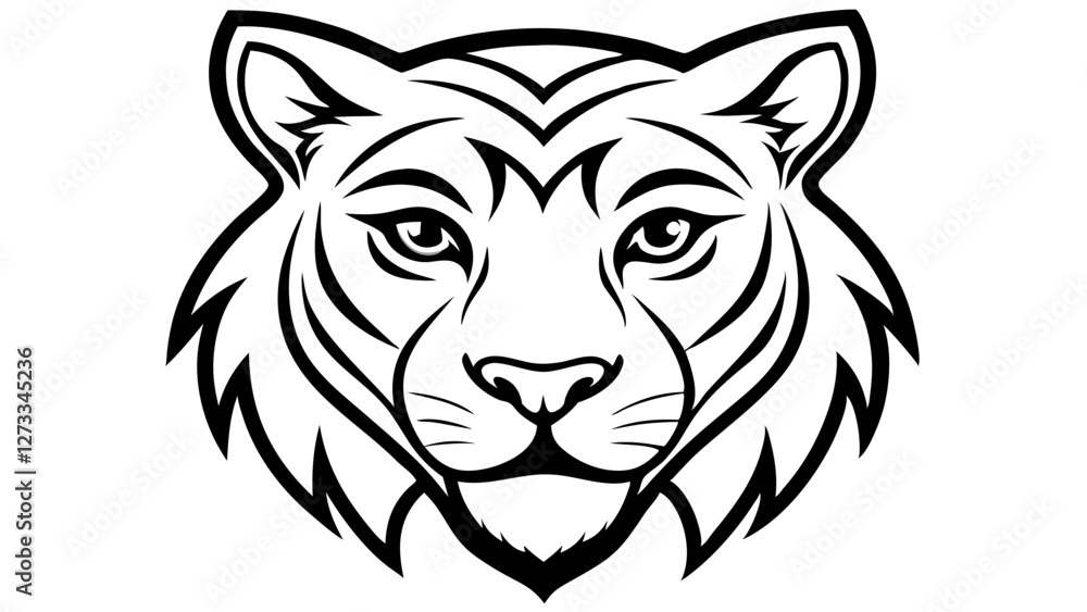 Obraz premium lion head vector