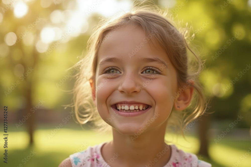 A child is enjoying a beautiful sunny day outdoors A child is enjoying a beautiful sunny day outdoors