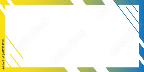Abstract border frame design. Simple vector isolated on white background. Trendy abstract border frame for banner, logo, flyer, invitation and design template.