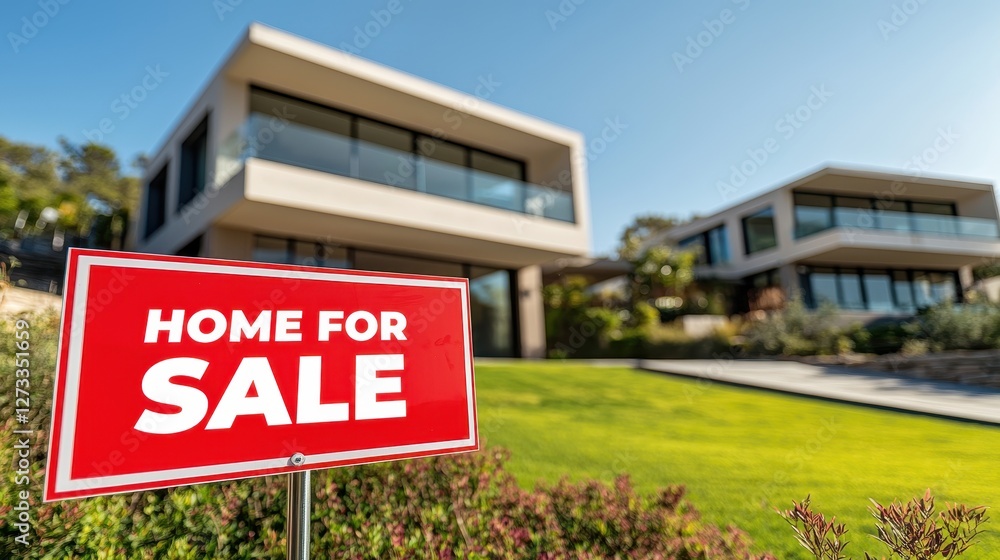 Modern house with large windows and Modern house with large windows and