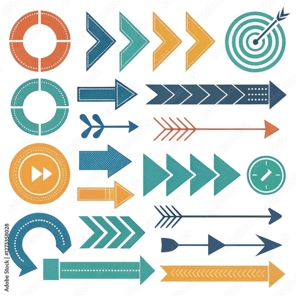 Bohemian Arrows and Circular Design Elements: Vector Graphics Bohemian Arrows and Circular Design Elements: Vector Graphics
