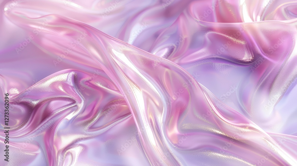 Obraz premium Abstract trendy holographic background. hologram gradient background with metalic waves.