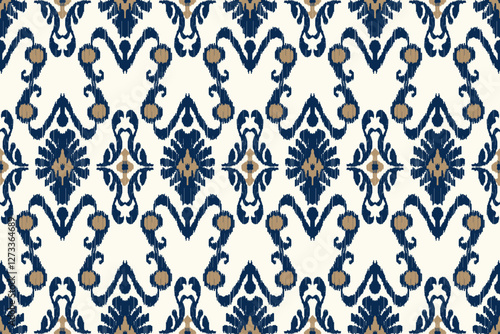 Ethnic boho seamless pattern. Ikat geometric ethnic oriental seamless pattern.Aztec style. Repeating background. Design for texture, fabric, clothing, wrapping, carpet