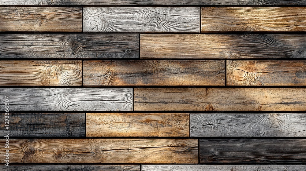 Naklejka premium Rustic Wooden Plank Wall