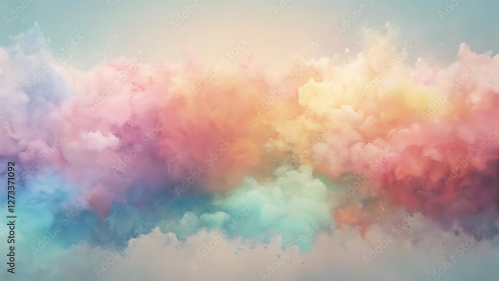 Abstract Colorful Smoke Clouds Background Abstract Colorful Smoke Clouds Background
