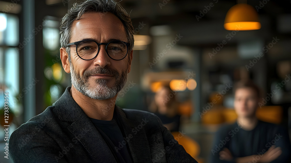 Portrait of a Confident Man, Realistic Image Portrait of a Confident Man, Realistic Image