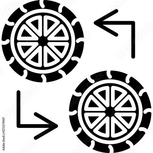 Tyres Wheel Exchange Icon