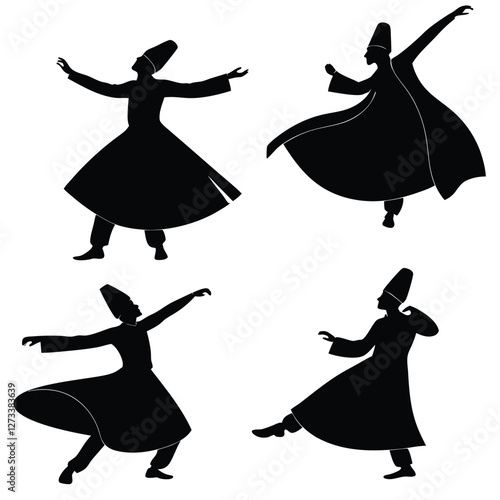 Sufi Dance Iconic Silhouettes Set