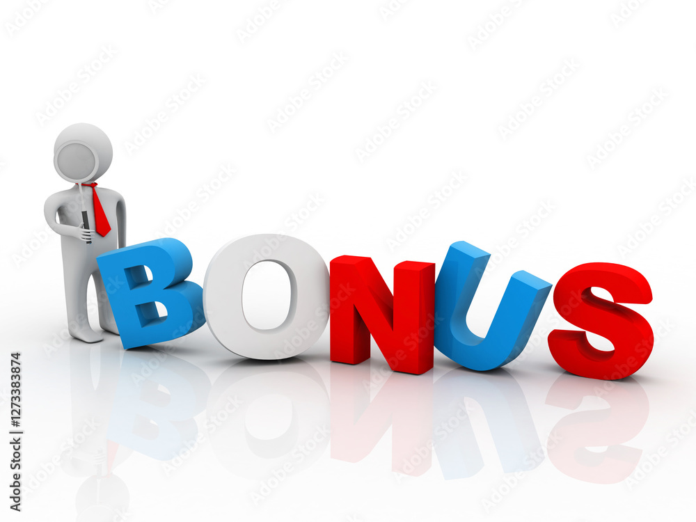 3d illustration bonus announce business team
3d illustration bonus announce business team