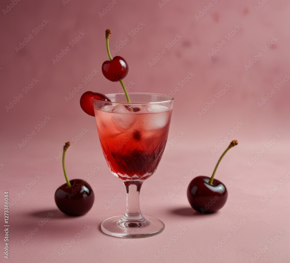 custom made wallpaper toronto digitalcherry cocktail on a pink background