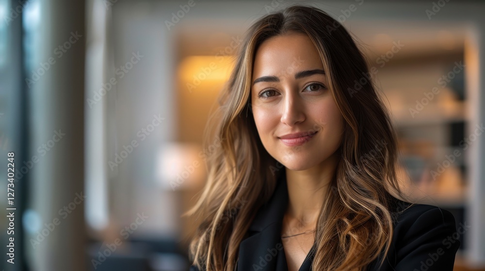 Naklejka premium Confident Professional Woman Portrait in Business Attire