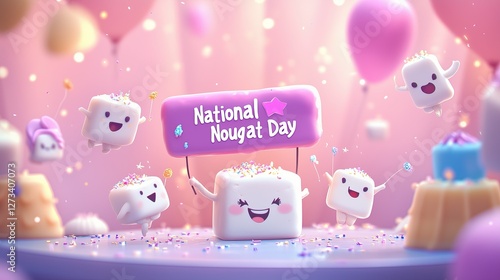 Wallpaper Mural National Nougat Day, illustration Torontodigital.ca