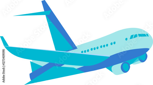 Realistic of a Blue Airplane