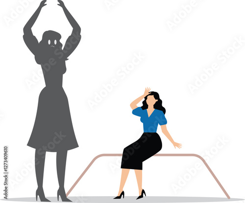 Concept of panic attacks, fear, phobias