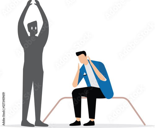 Concept of panic attacks, fear, phobias