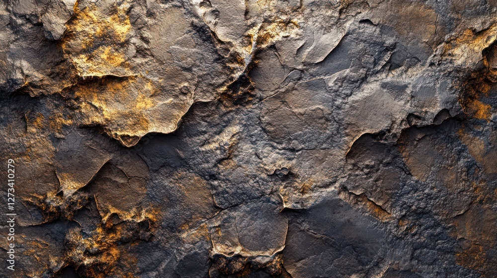 Abstract Rock Texture: Golden and Grey Stone Surface Abstract Rock Texture: Golden and Grey Stone Surface