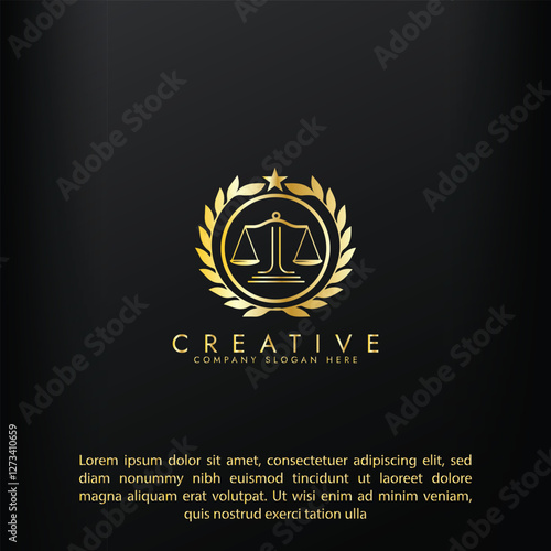 Law firm gold logo design,Revolution justice logo concept, Lawyer logo vector template design