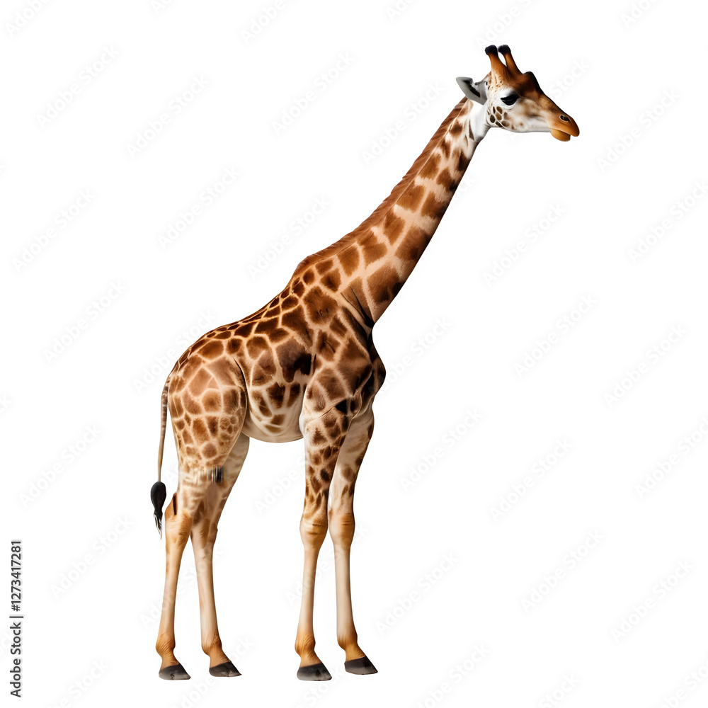 Fototapeta premium A giraffe on a transparent background PNG