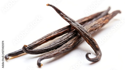 Wallpaper Mural Dried Vanilla Beans on White Background Torontodigital.ca