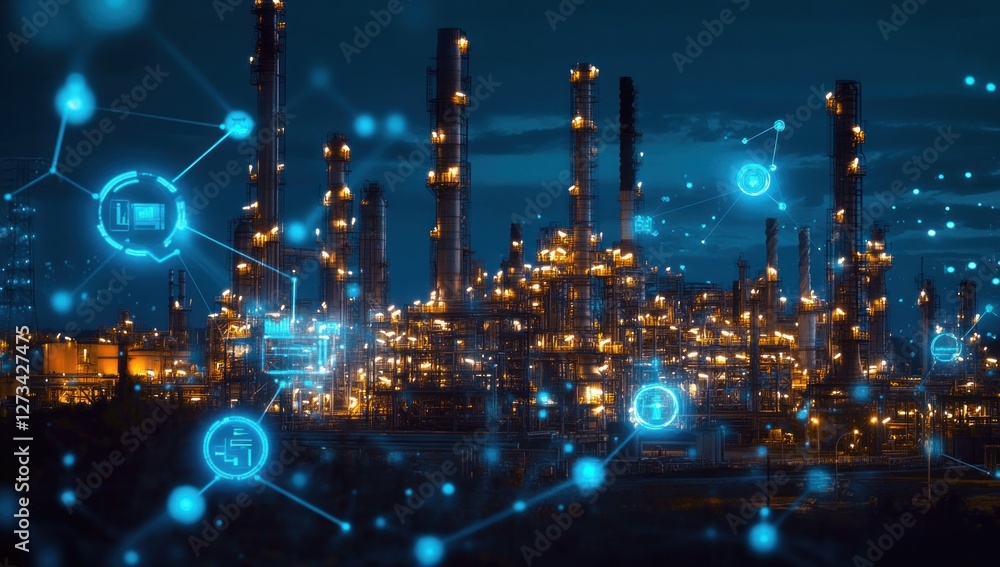 Smart Refinery: A Nighttime View of Advanced Industrial Technology Smart Refinery: A Nighttime View of Advanced Industrial Technology