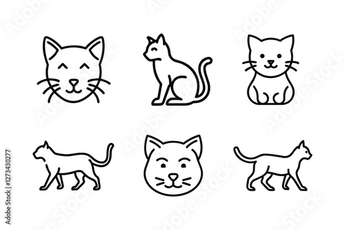 Cute cat illustration vector art 
