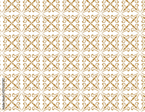 Opulent Whimsy: Elaborate Gold & White Pattern