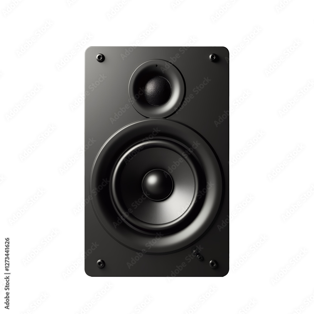 High-fidelity black speaker with sleek design and powerful sound capabilities High-fidelity black speaker with sleek design and powerful sound capabilities