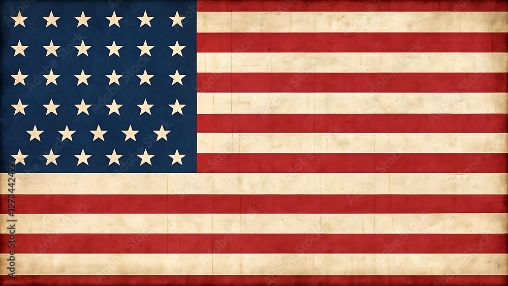 Fototapeta premium United States of America Flag with Correct Proportions and Colors.