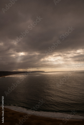 Scenic oceanview view from Nazare photo