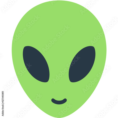 funny green alien