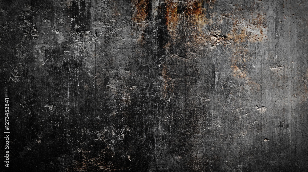 Naklejka premium Dark grunge texture in high resolution showcasing deep shades and rough surfaces ideal for backgrounds or artistic projects