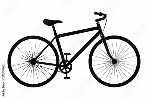 Stylized Bicycle Outline Graphics