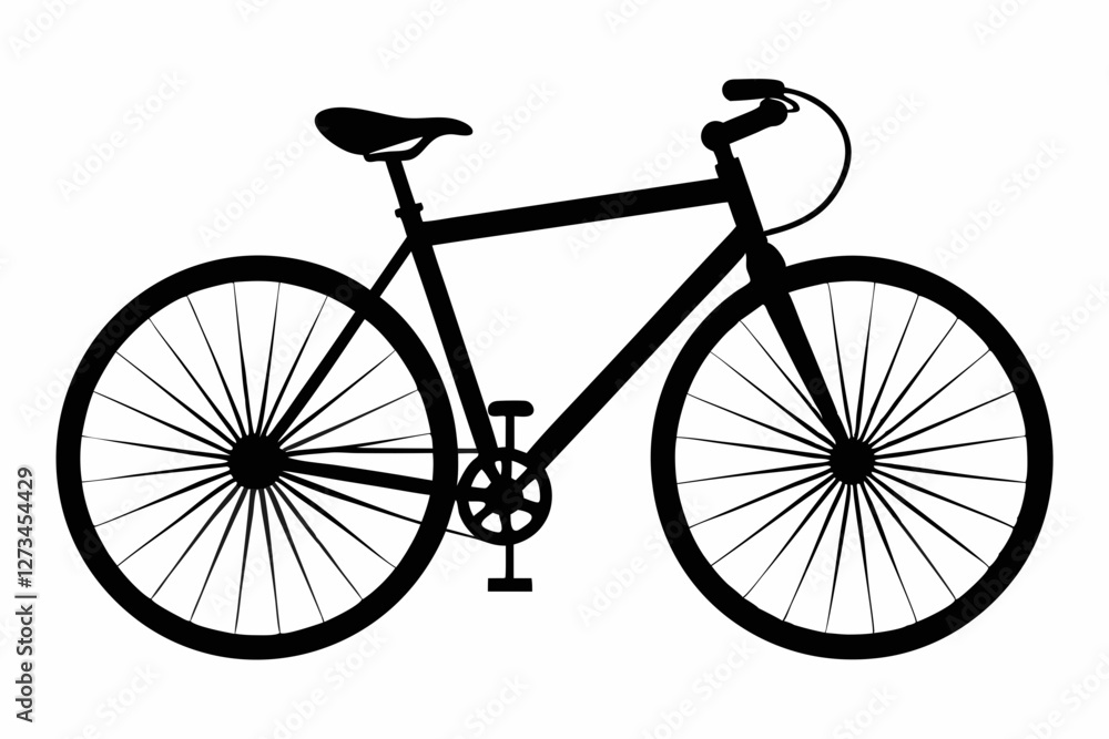 Fototapeta premium Stylized Bicycle Outline Graphics