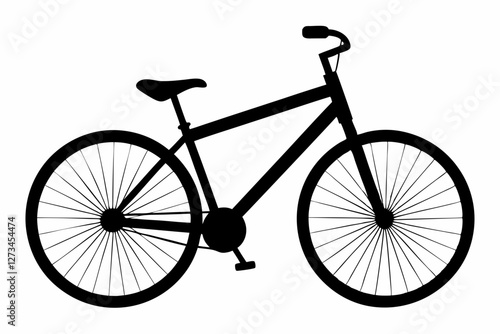 Stylized Bicycle Outline Graphics