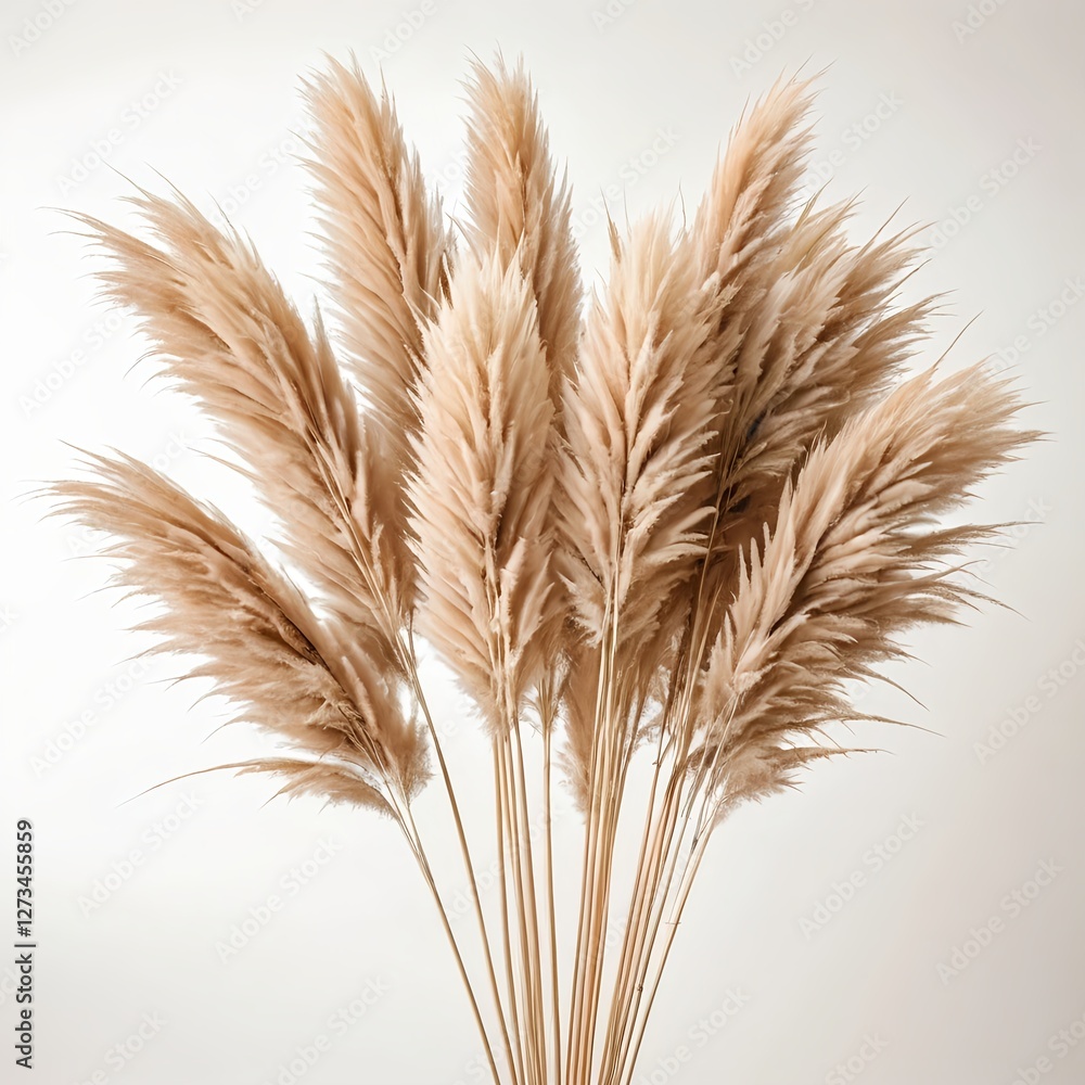 Fototapeta premium Beige Pampas Grass Bouquet