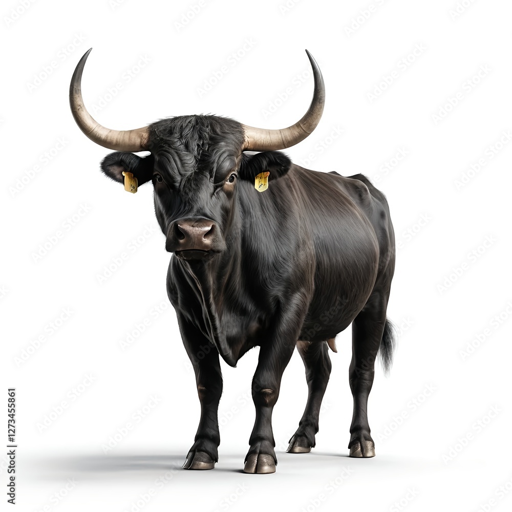 Naklejka premium Majestic Black Bull