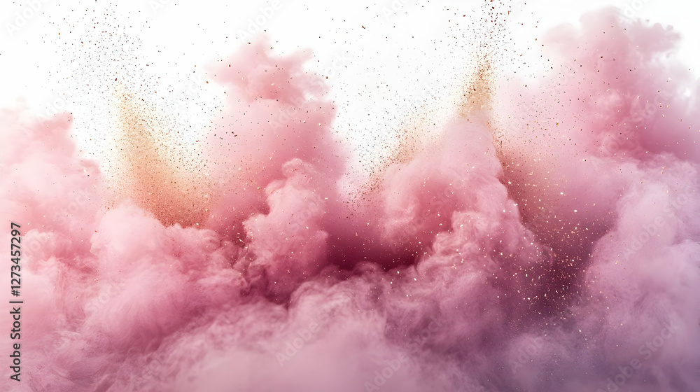 Pink Gold Glitter Cloud Abstract Background Pink Gold Glitter Cloud Abstract Background